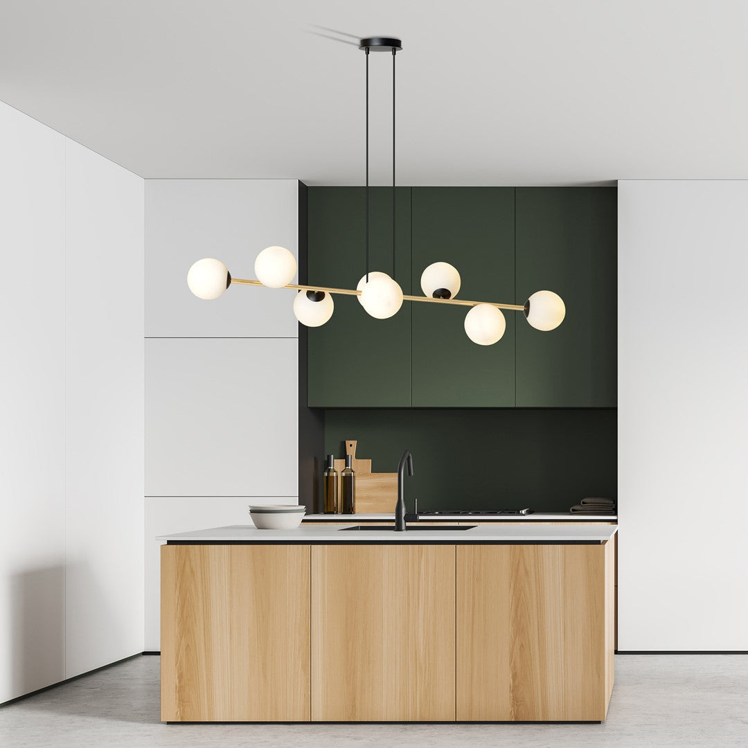 Hanglamp - GRAVITY 8 BL OPAAL