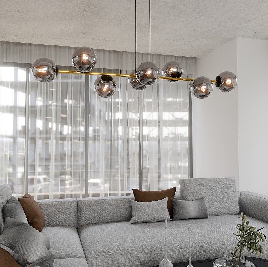 Hanglamp - GRAVITY 8 BL GRAFIET