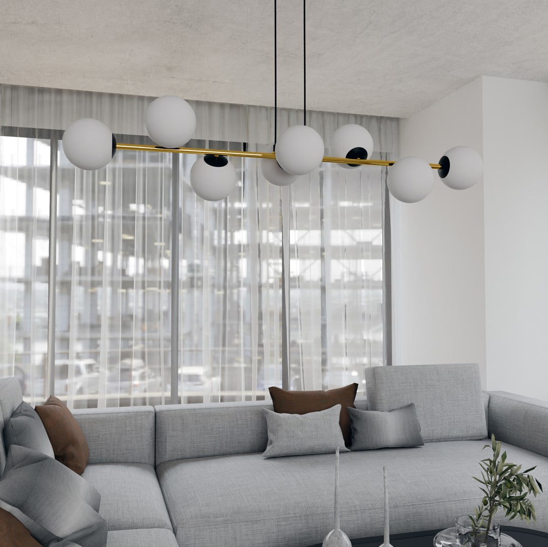 Hanglamp - GRAVITY 8 BL OPAAL