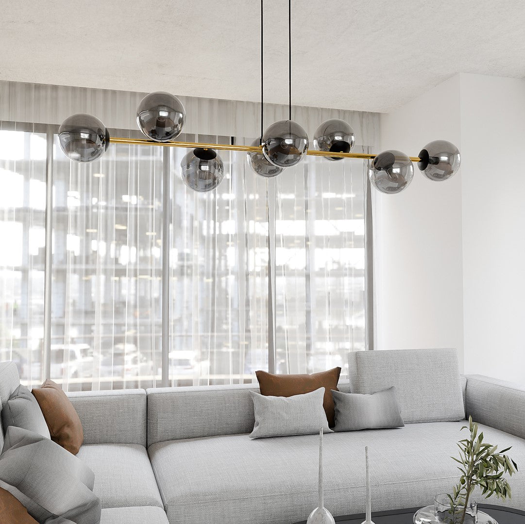Hanglamp - GRAVITY 8 BL GRAFIET
