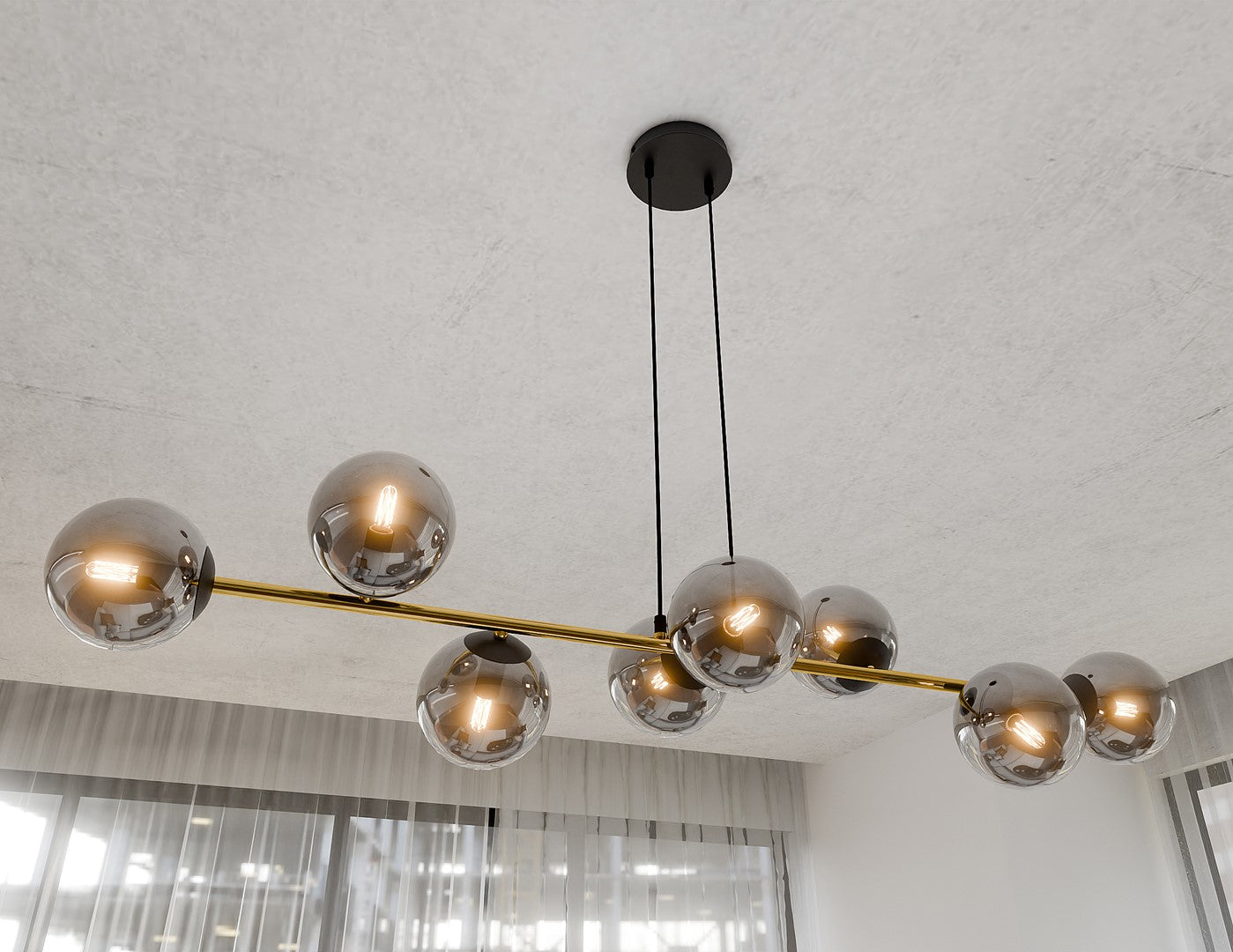 Hanglamp - GRAVITY 8 BL GRAFIET
