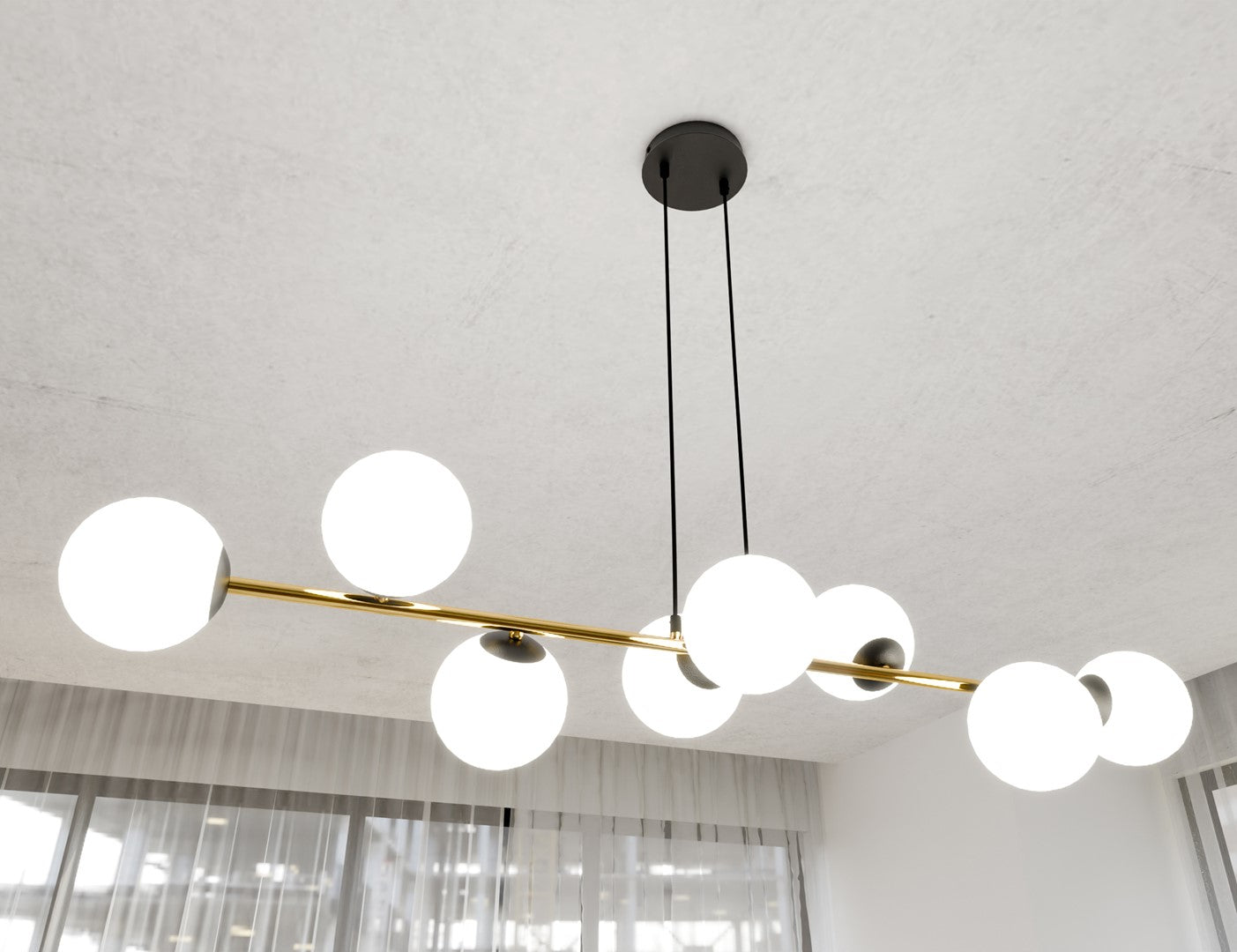 Hanglamp - GRAVITY 8 BL OPAAL