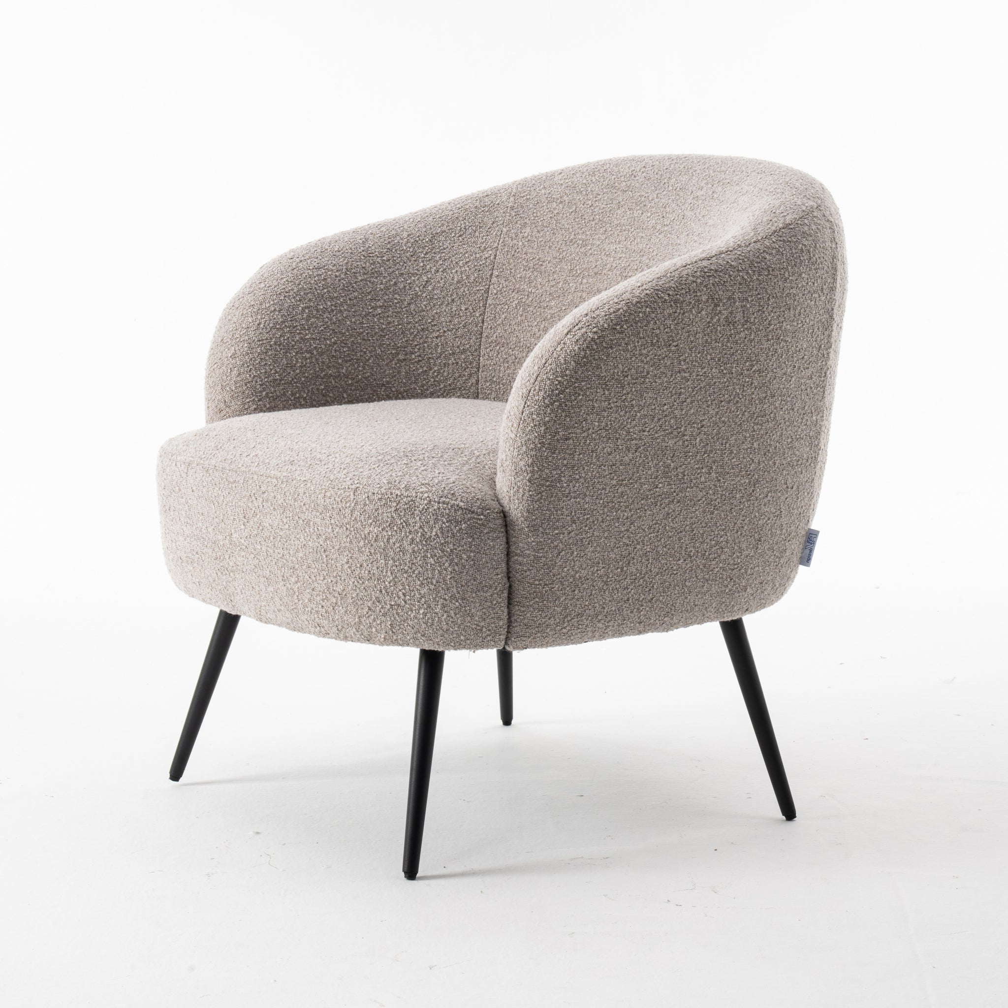 Laura fauteuil Stof Teddy Naturel 01