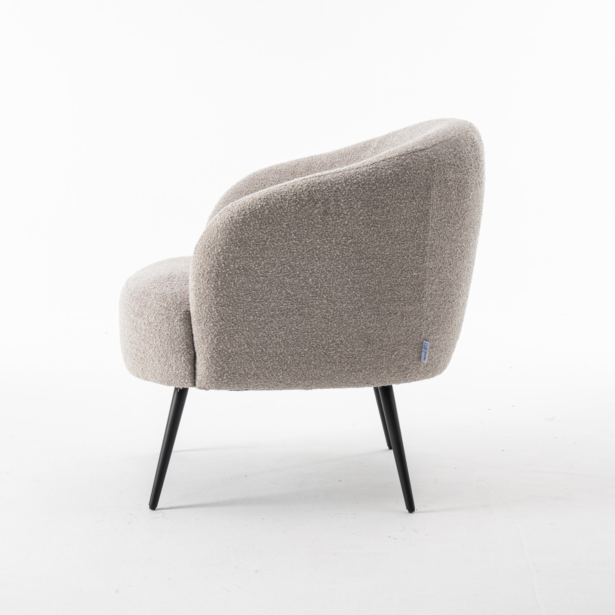 Laura fauteuil Stof Teddy Naturel 01