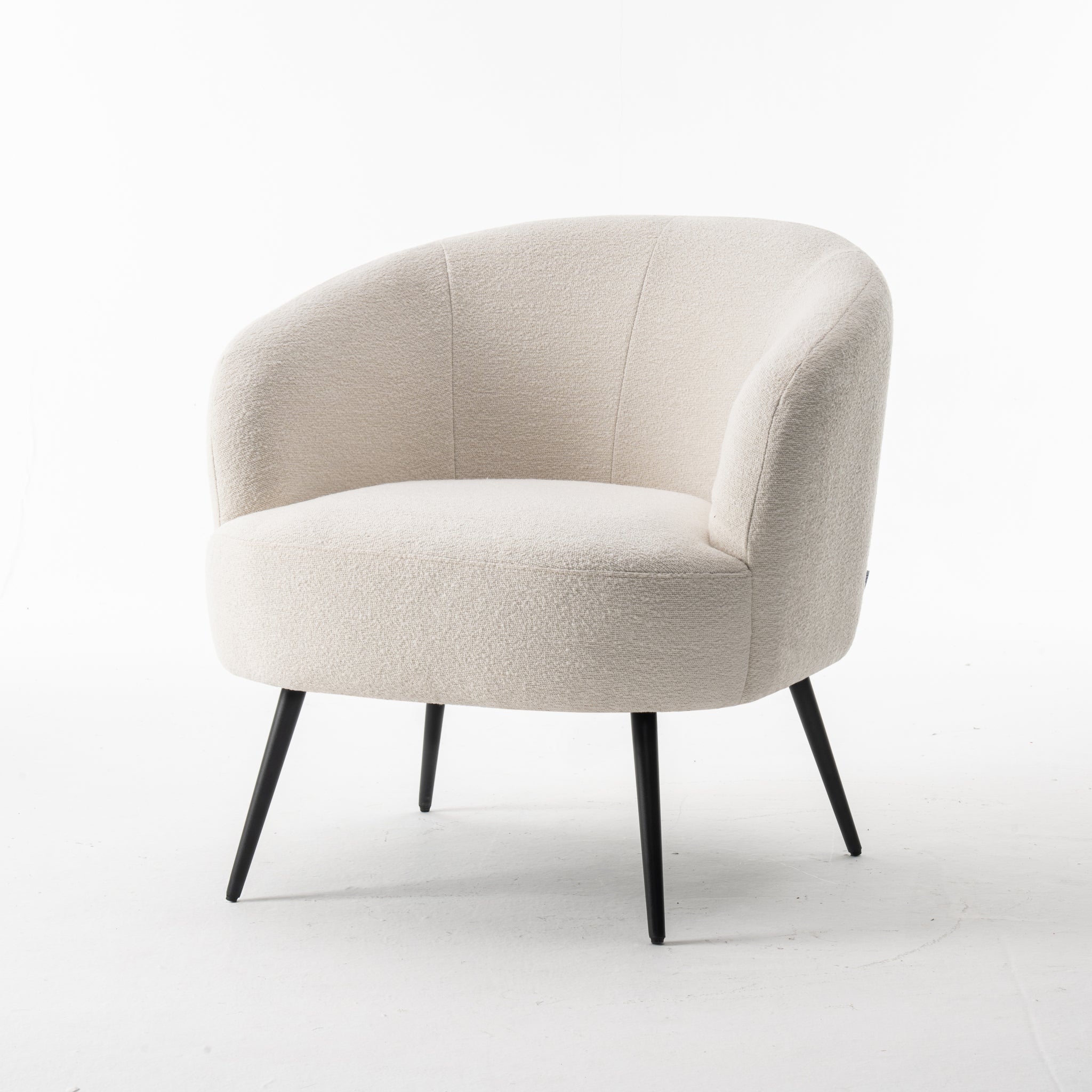 Laura fauteuil Stof Teddy Ivoor 101