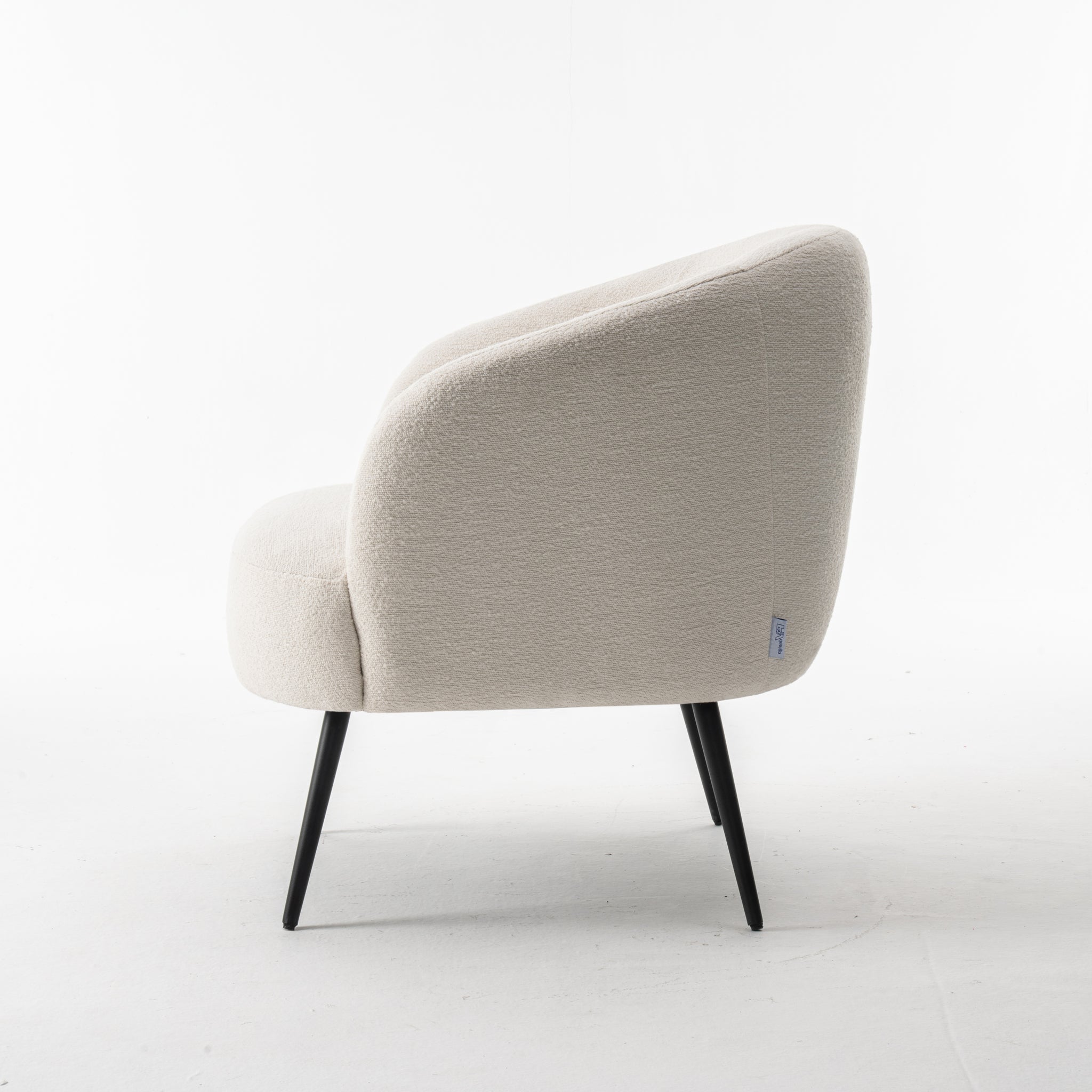 Laura fauteuil Stof Teddy Ivoor 101