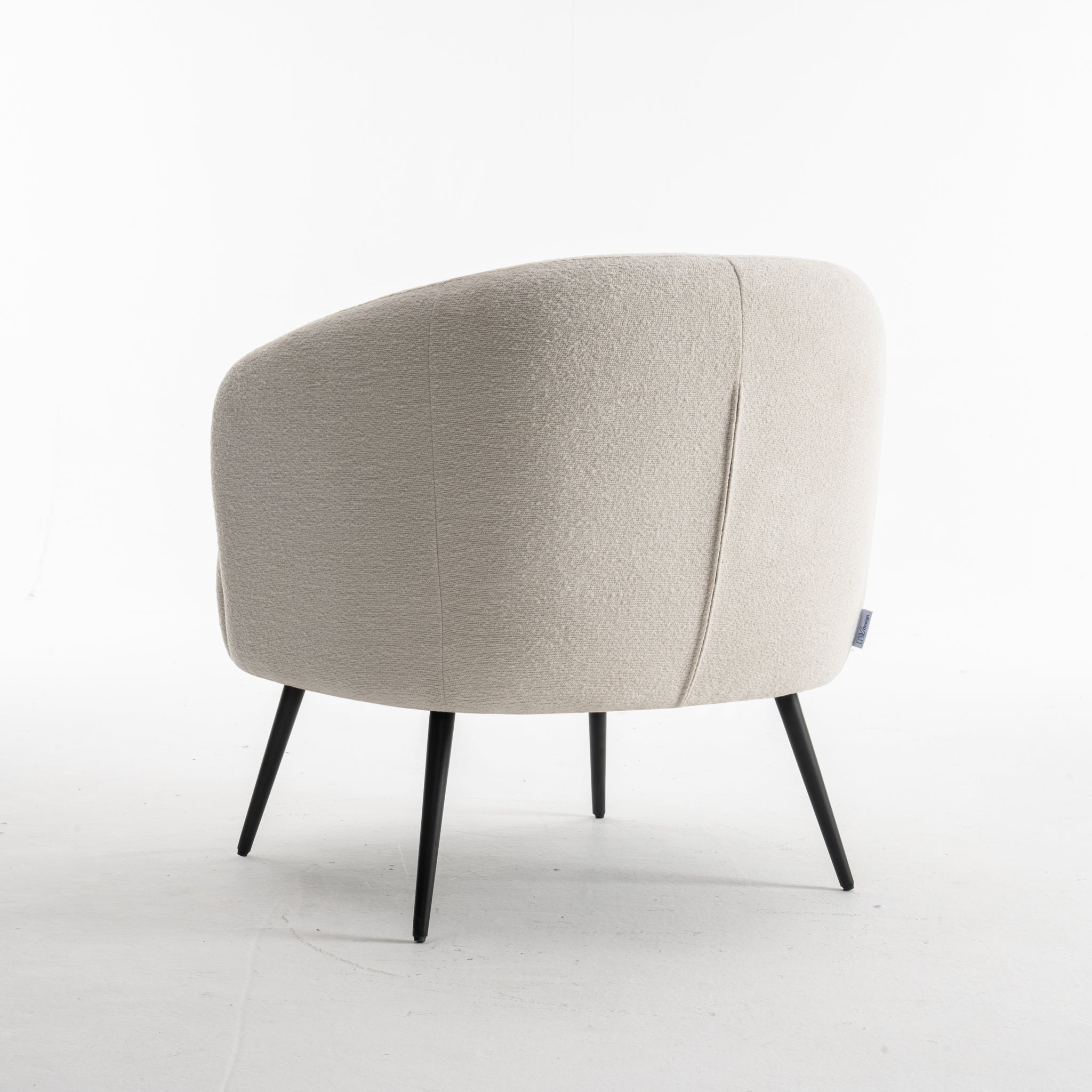 Laura fauteuil Stof Teddy Ivoor 101