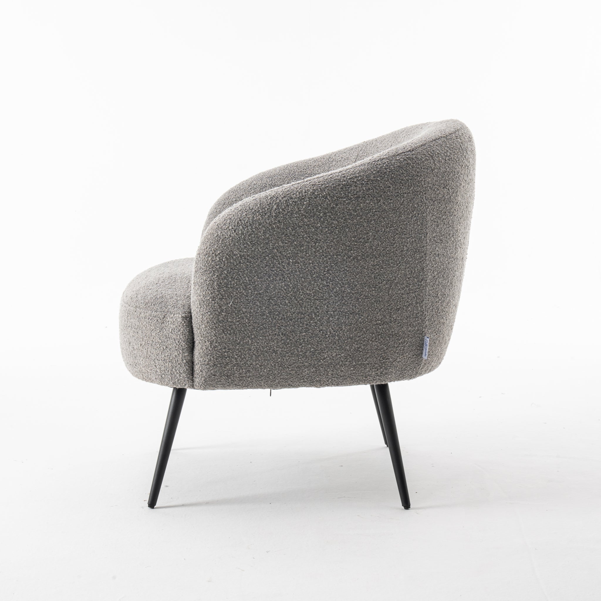 Laura fauteuil Stof Teddy Staal 149