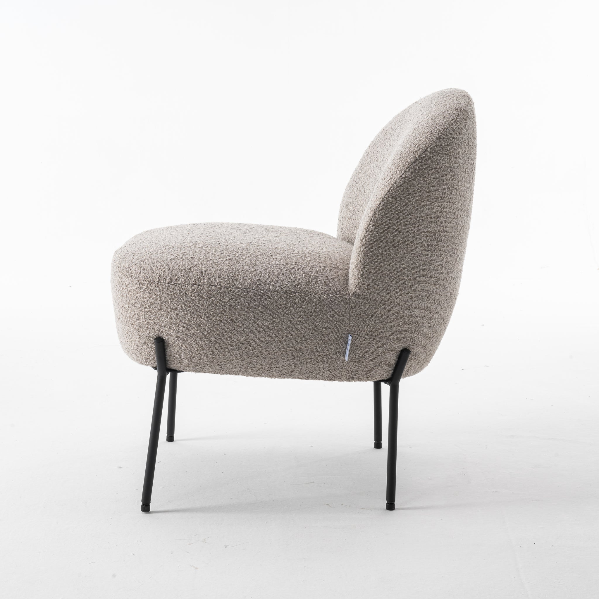 Baudin fauteuil Stof Teddy Naturel 01