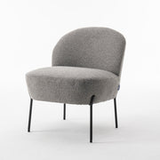 Baudin fauteuil Stof Teddy Staal 149
