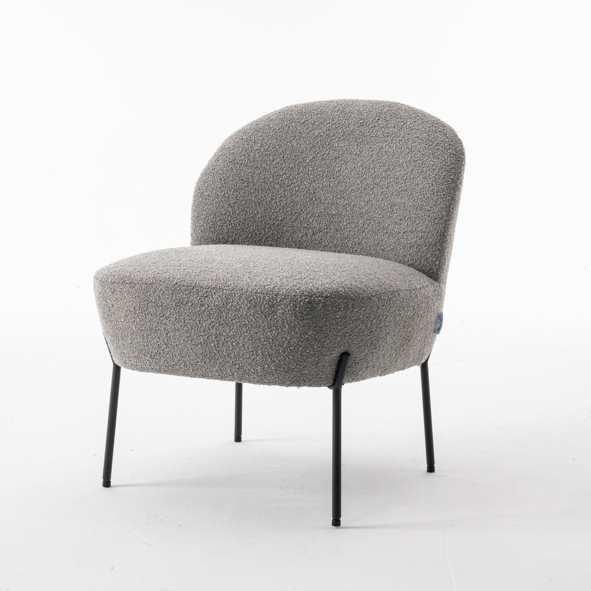 Baudin fauteuil Stof Teddy Staal 149