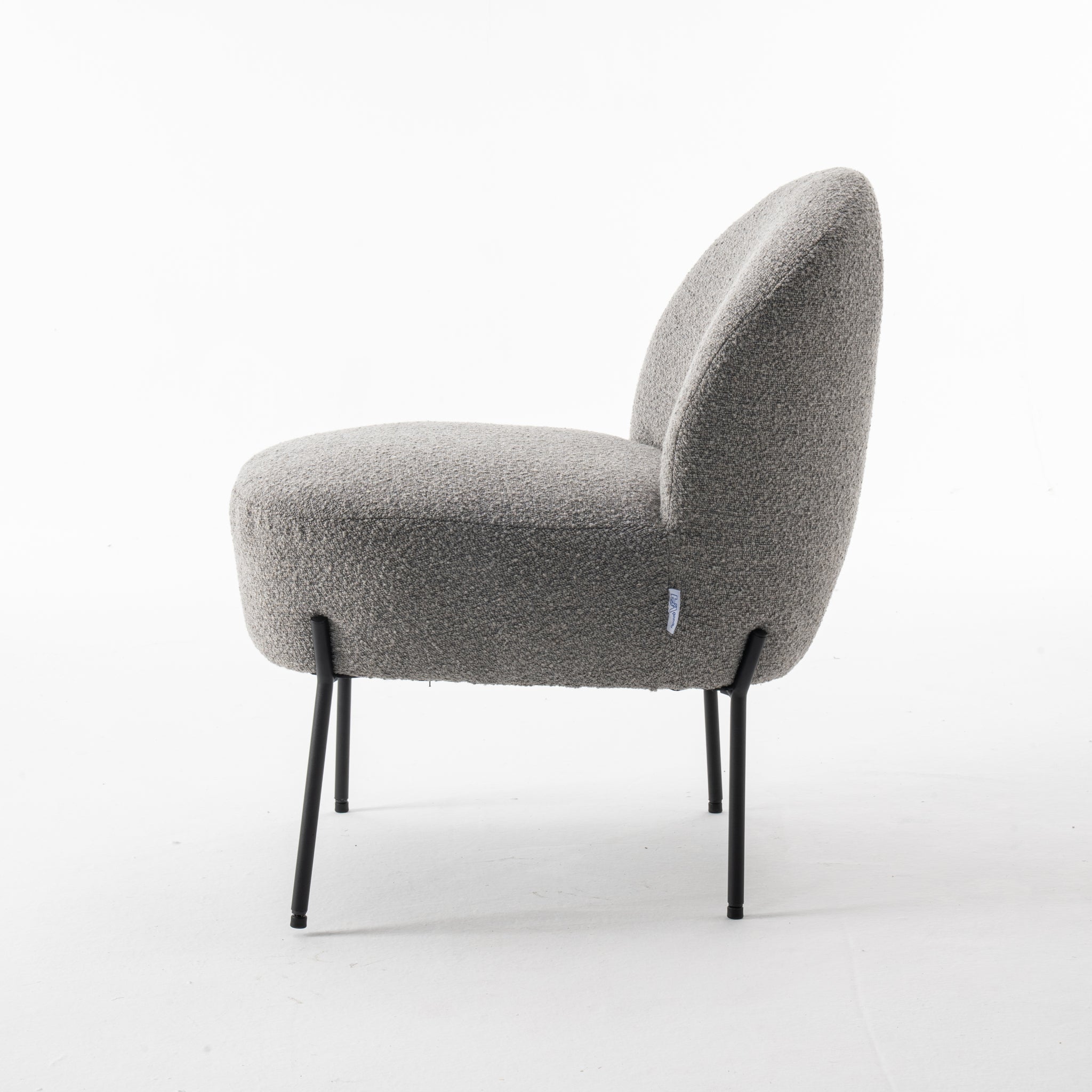 Baudin fauteuil Stof Teddy Staal 149