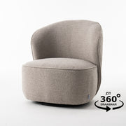 Sammy draaifauteuil stof teddy #01 naturel