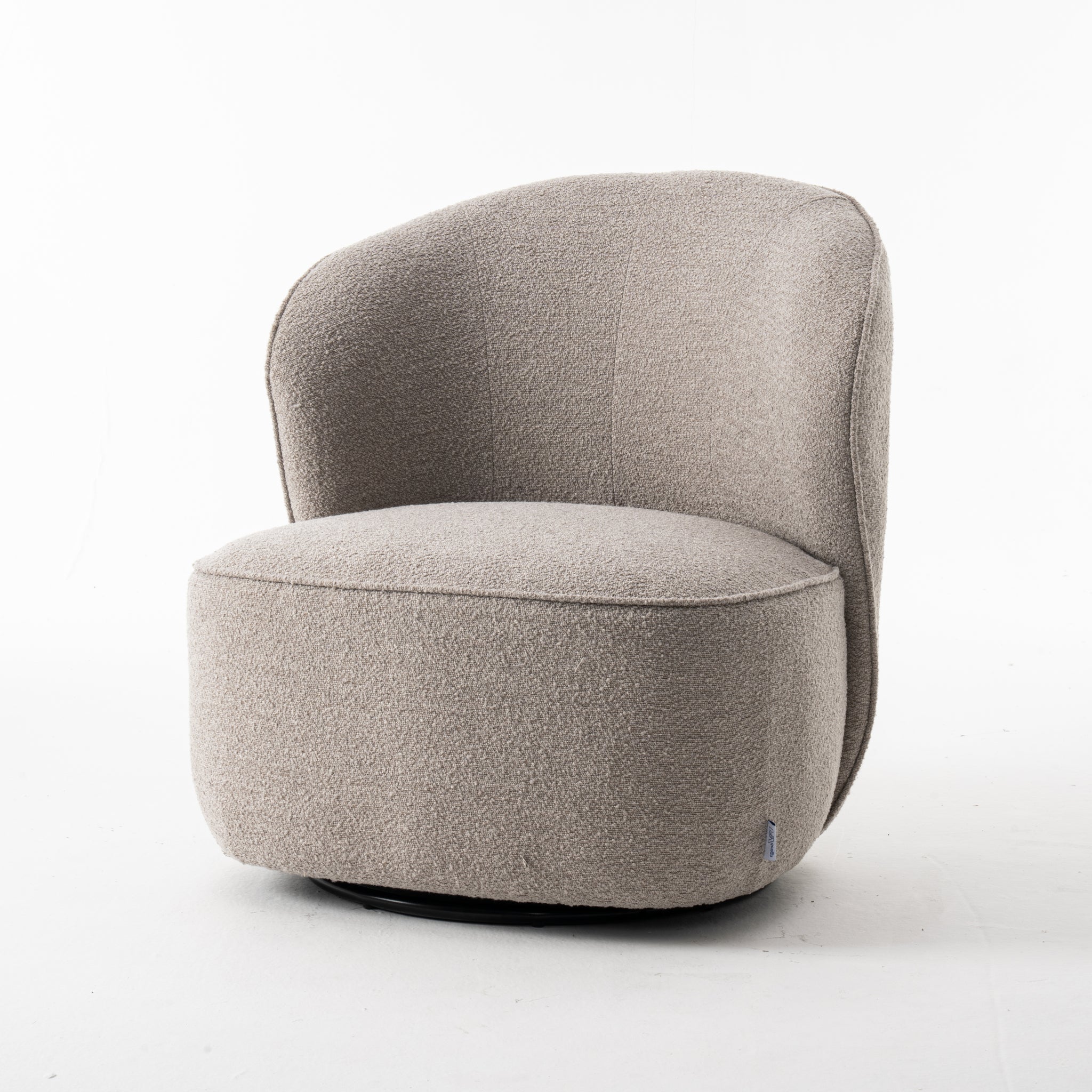 Sammy draaifauteuil stof teddy #01 naturel