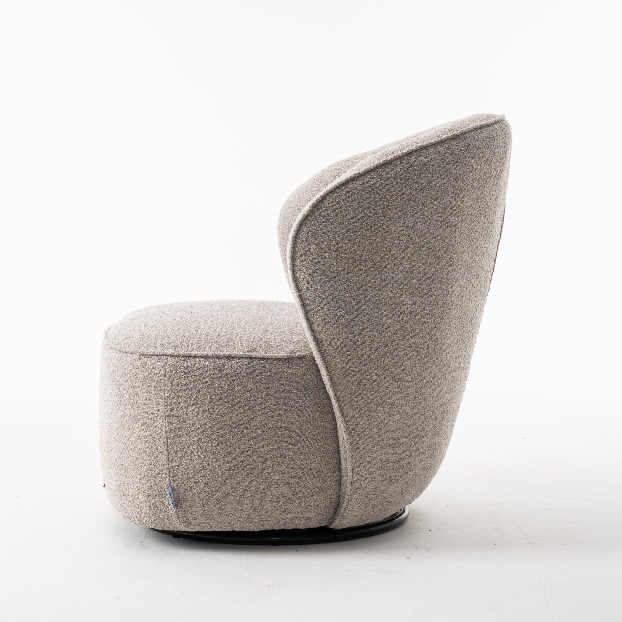 Sammy draaifauteuil stof teddy #01 naturel