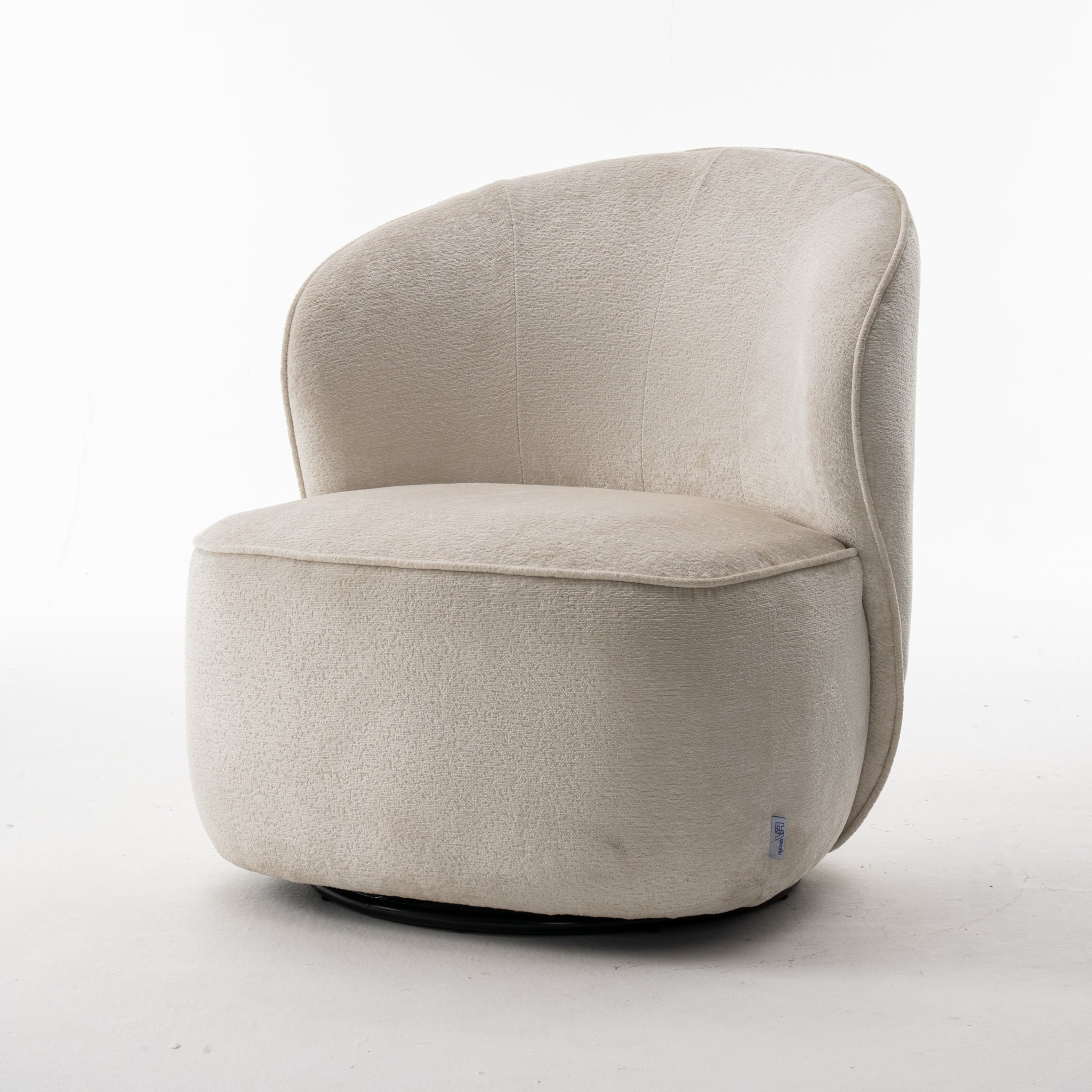Sammy Draaifauteuil Stof Loris nr. 01 Crème