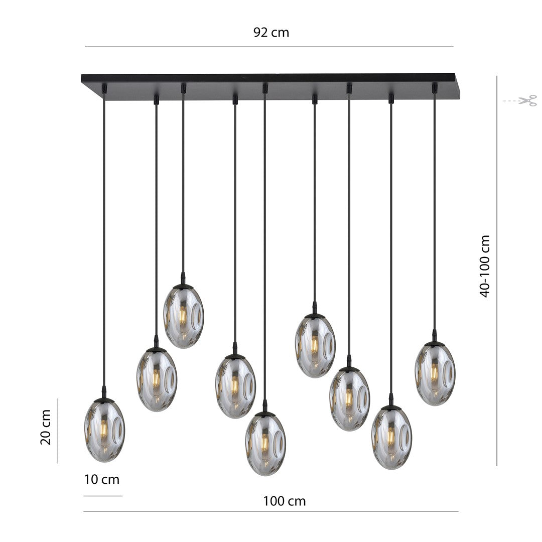 Hanglamp - ASTRAL 9 BL GRAFIET