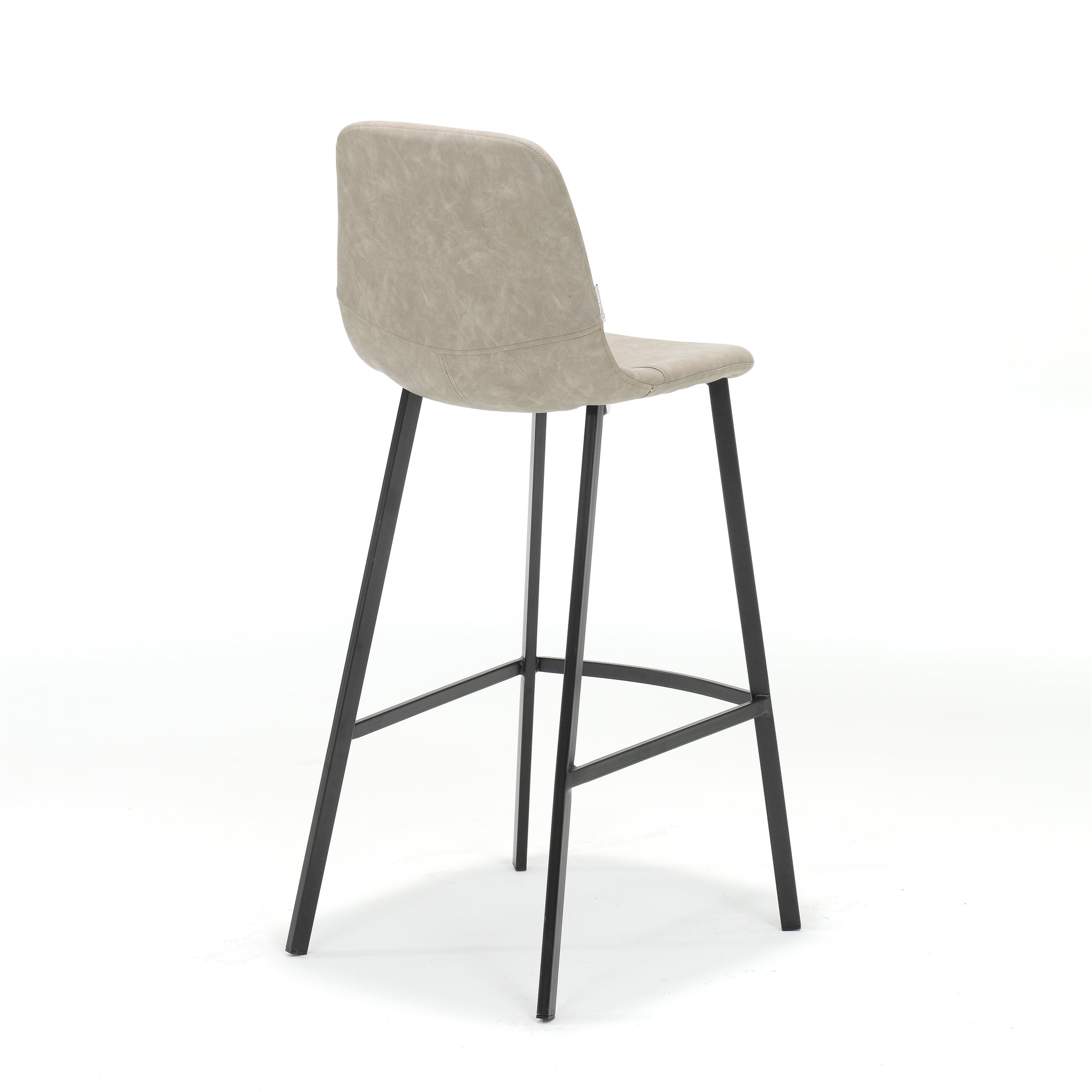 Barkruk Bari zwart stof vintage beige