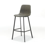 Barkruk Bari, zwart, stof vintage taupe