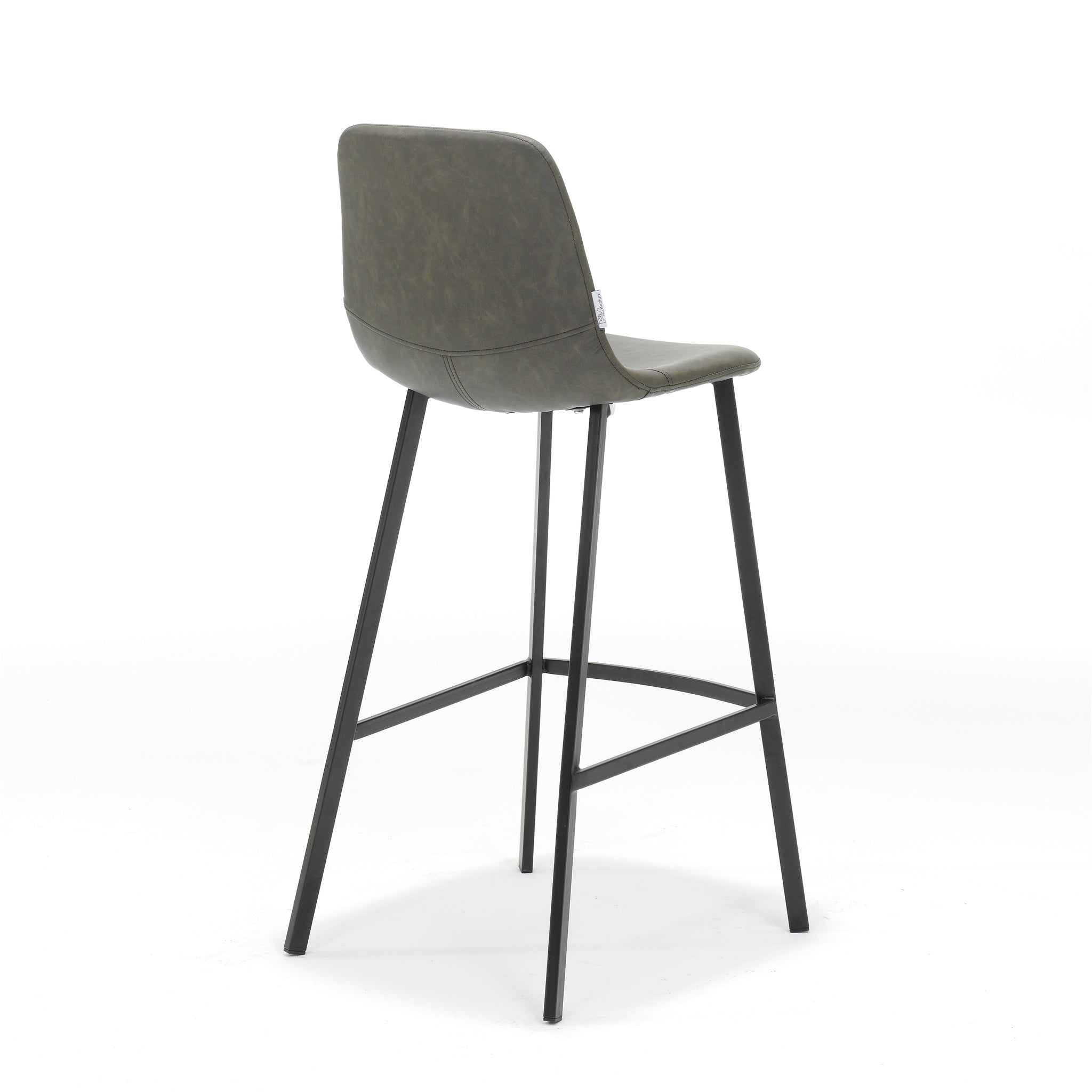 Barkruk Bari, zwart, stof vintage taupe