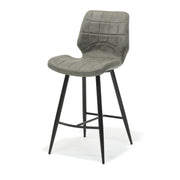 Barkruk Borgo zwart stof Soft Steel