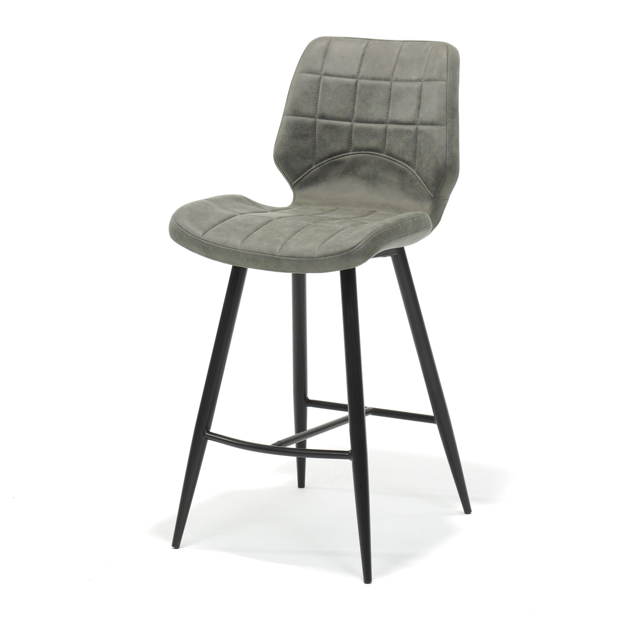 Barkruk Borgo zwart stof Soft Steel