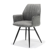 Eetkamerstoel Armstoel Clark, zwart, stof Soft Steel