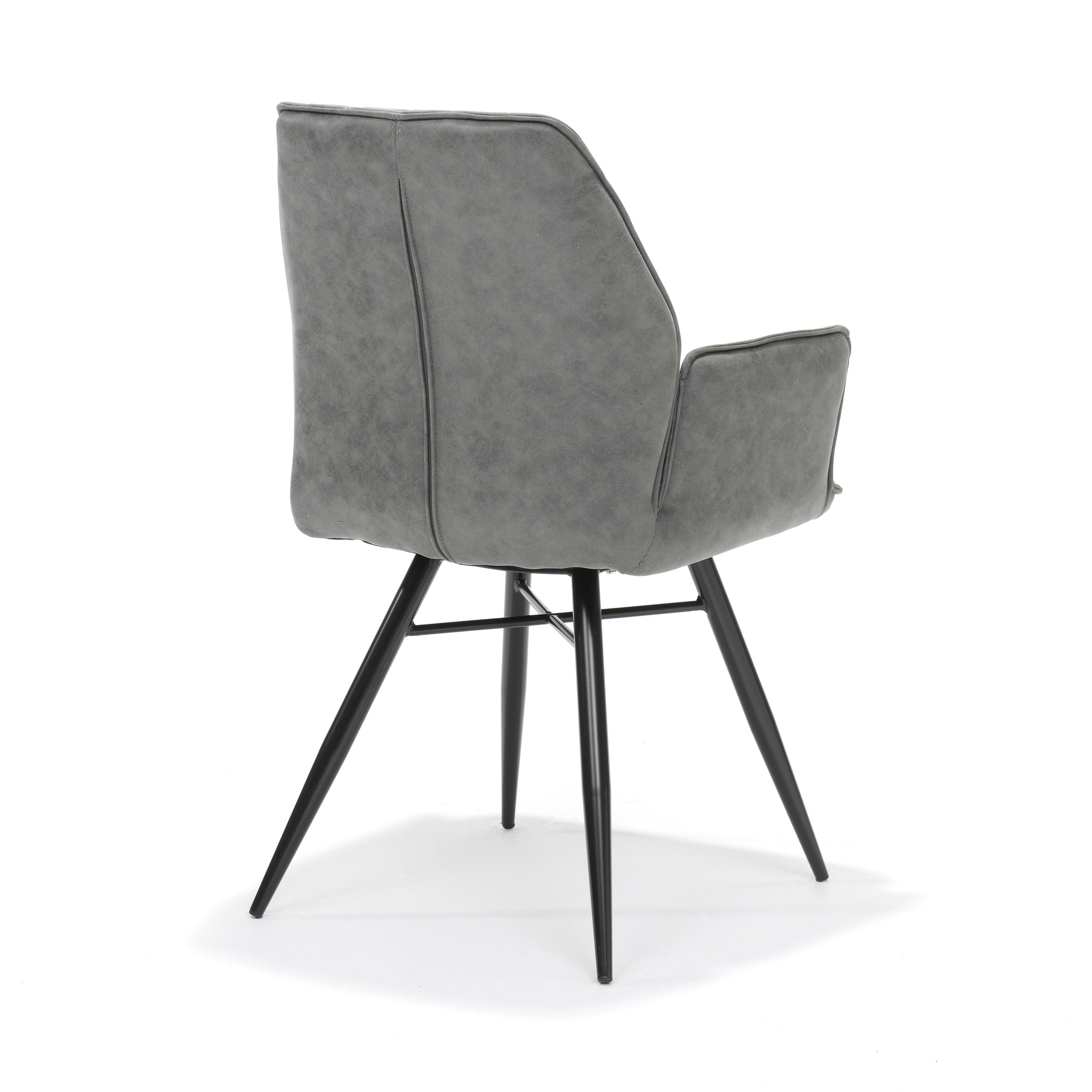 Armstoel Clark, zwart, stof Soft Steel