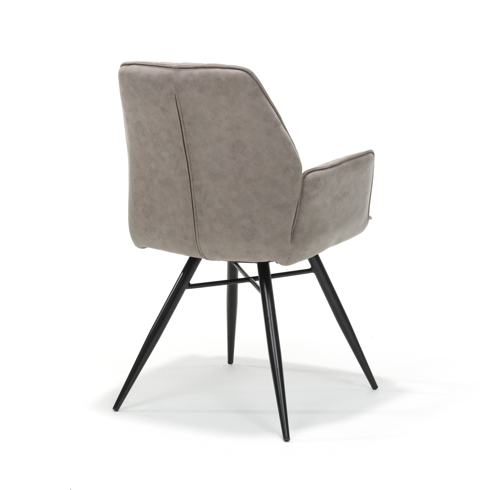 Armstoel Clark zwart, stof Soft Pebble