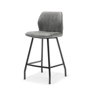 Barstoel Gino zwart stof Soft Steel