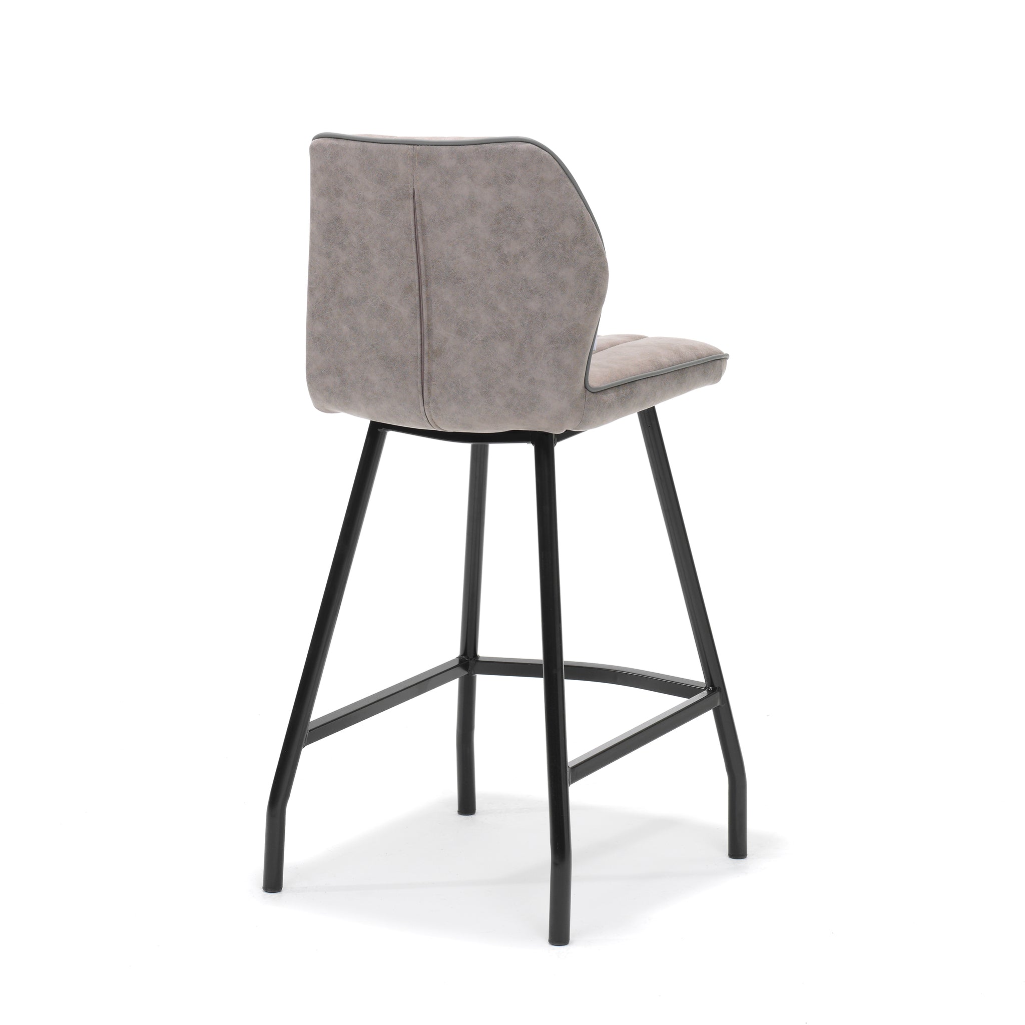 Barkruk Gino zwart stof Soft Pebble