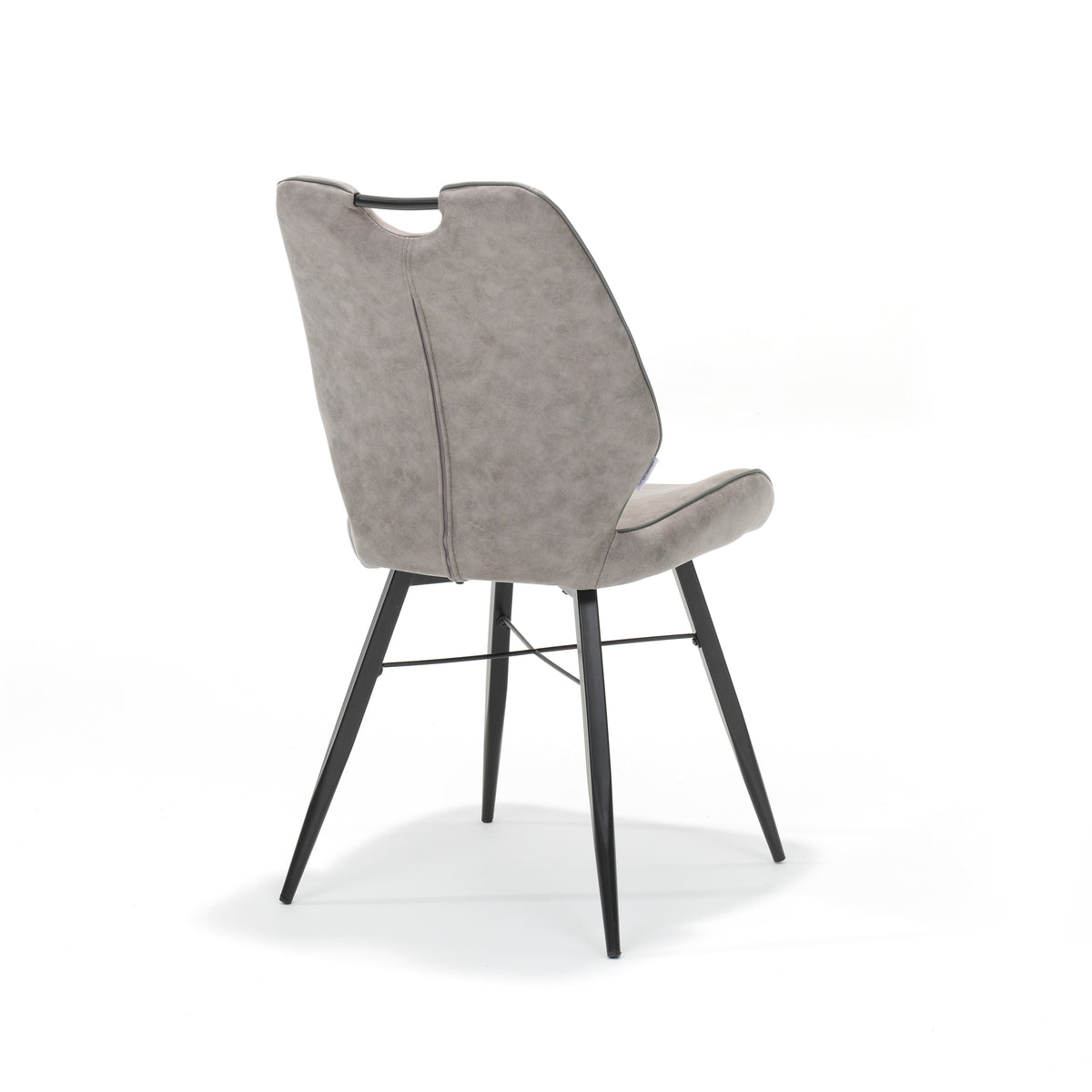 Eetkamerstoel Quattro zwart, stof Soft Pebble