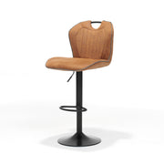 Barkruk Cordoba zwart - stof Soft cognac