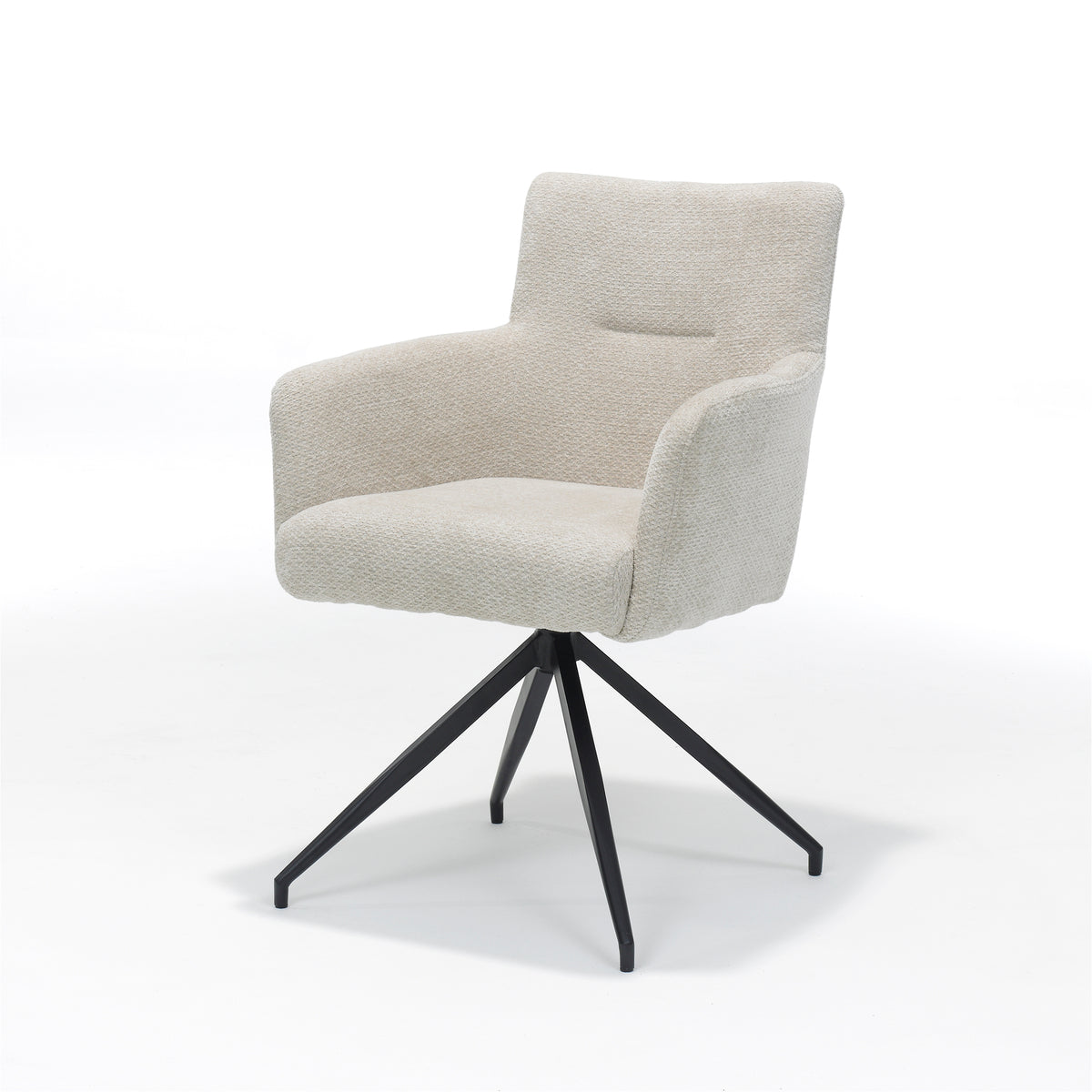 Eetkamerstoel Joey armstoel stof Retro Bliss naturel