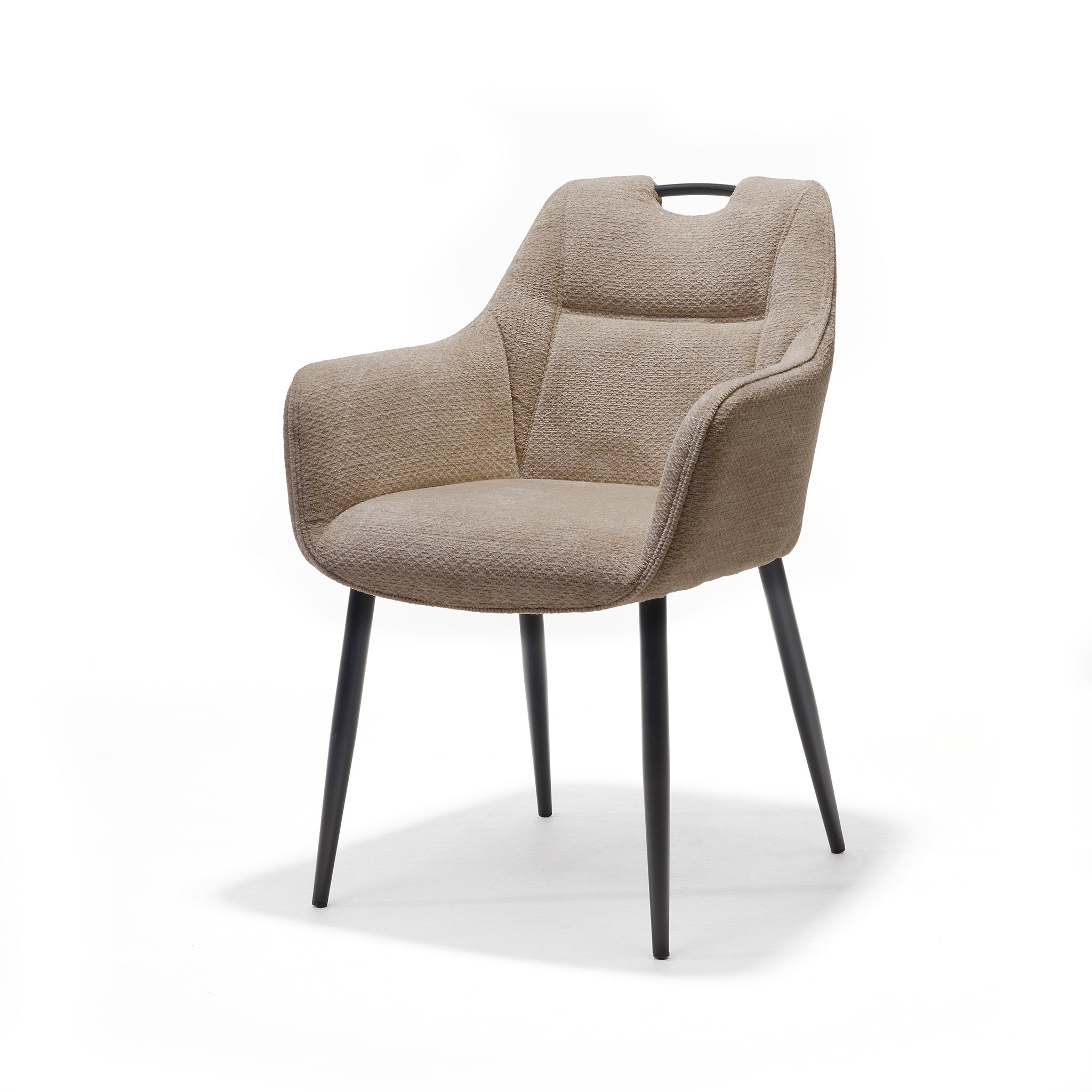 Eetkamerstoel Adele armstoel stof Retro Bliss #18 taupe