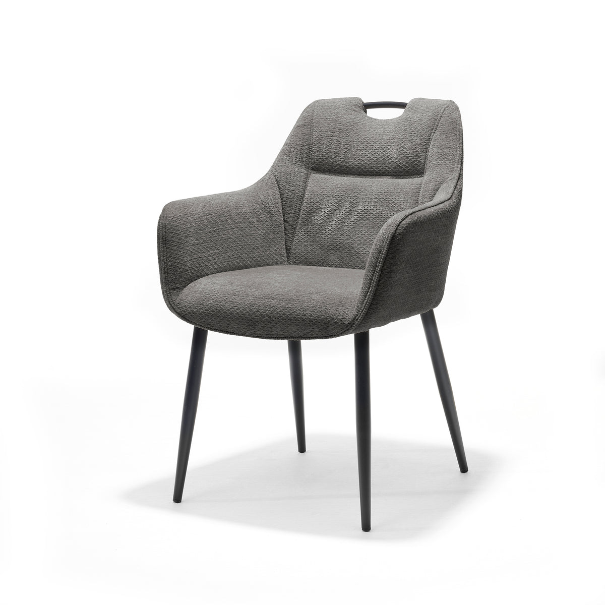 Eetkamerstoel Adele armstoel Stof Retro Bliss #93 Antraciet