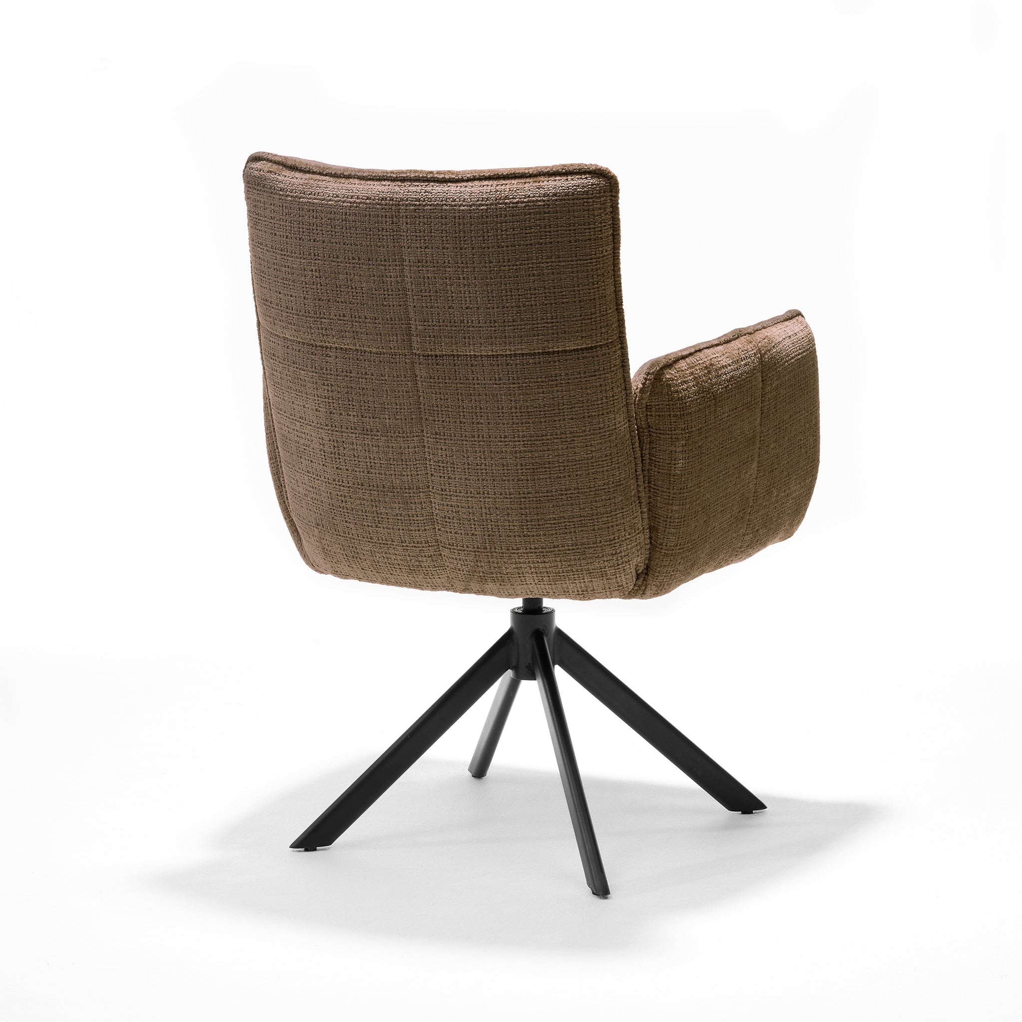 Nova armstoel stof Cremona #18 taupe - 360° draaibaar - frame zwart A360