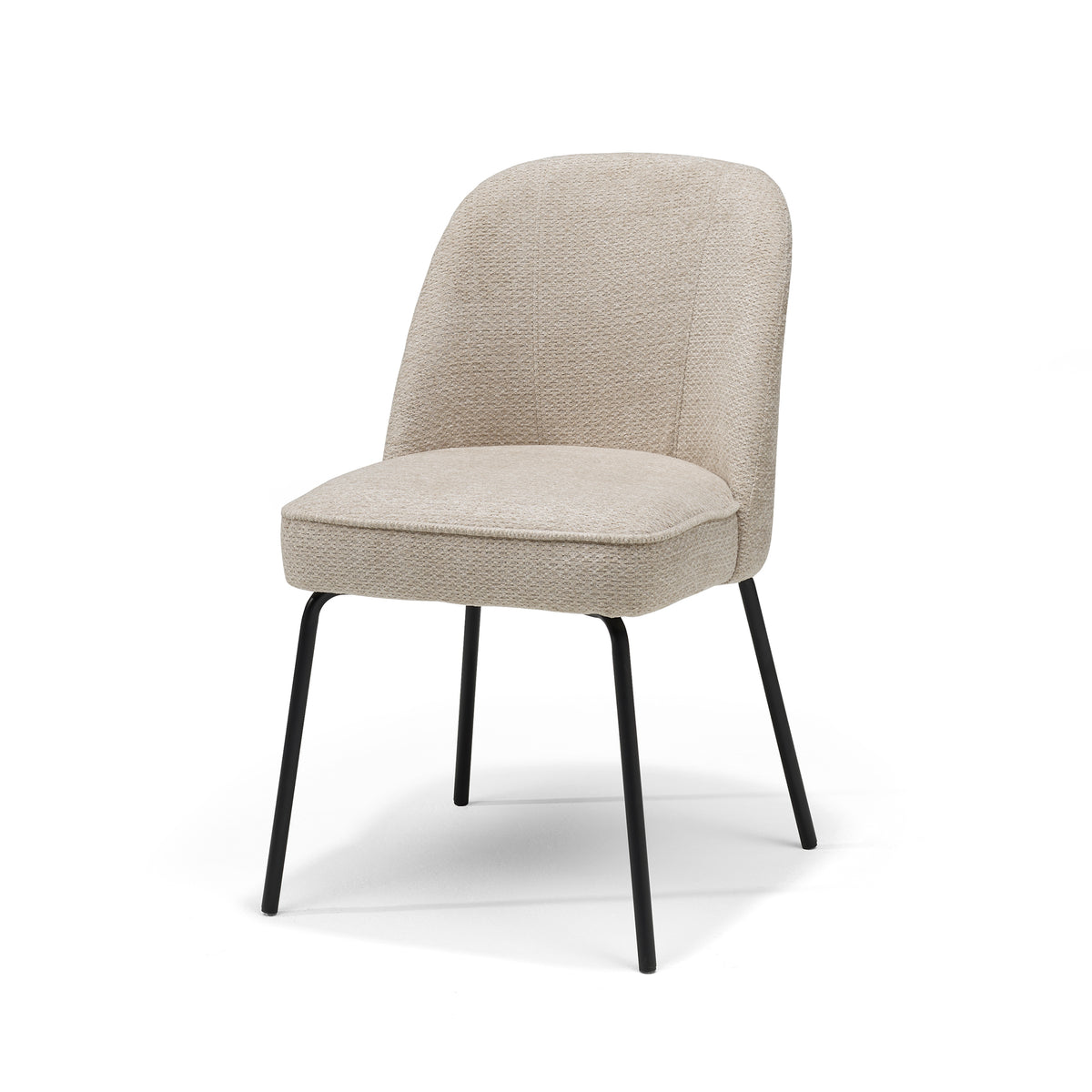 Eetkamerstoel Luxor Zwart Stof Retro Bliss #03 Naturel VK/FR
