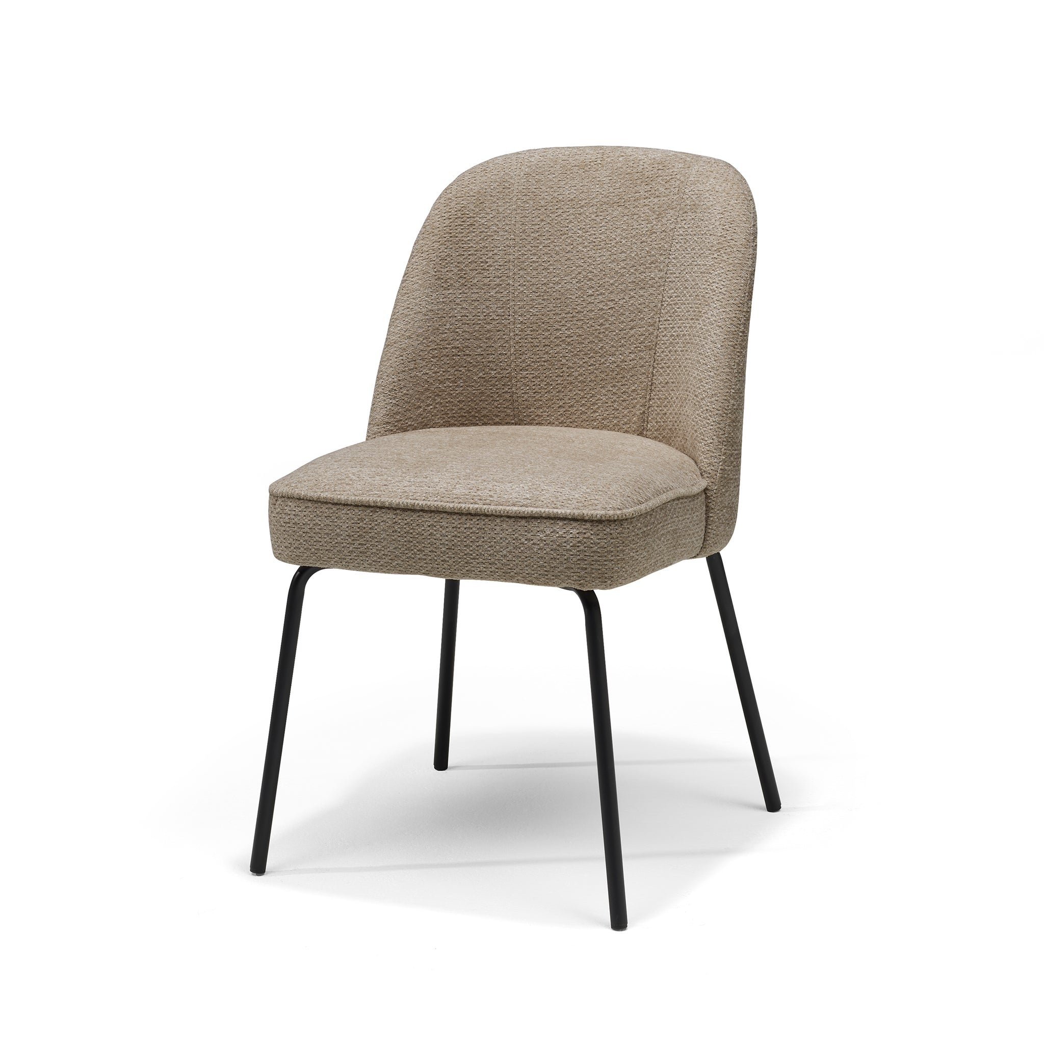 Eetkamerstoel Luxor Zwart Stof Retro Bliss #18 Taupe UKFR