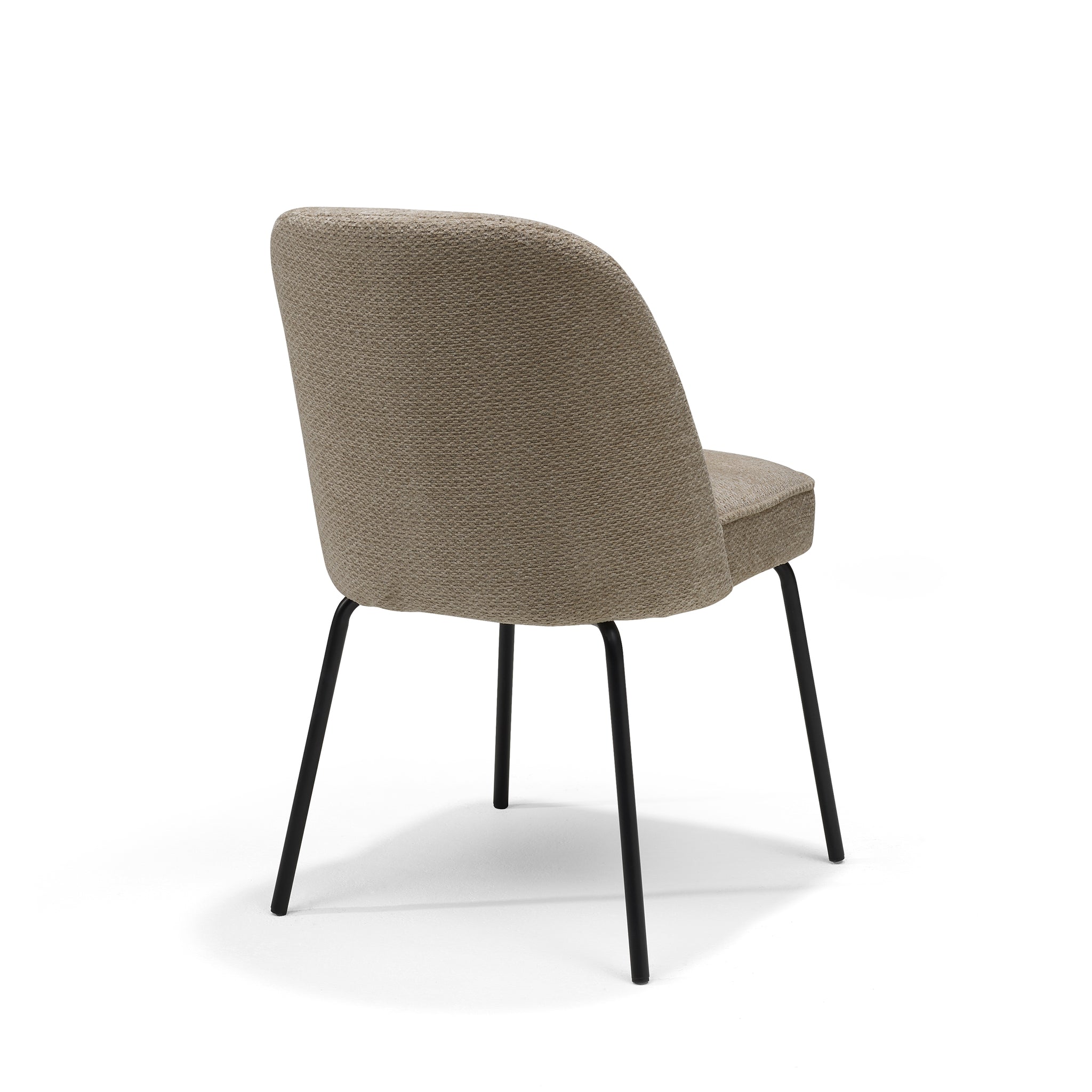 Eetkamerstoel Luxor Zwart Stof Retro Bliss #18 Taupe UKFR