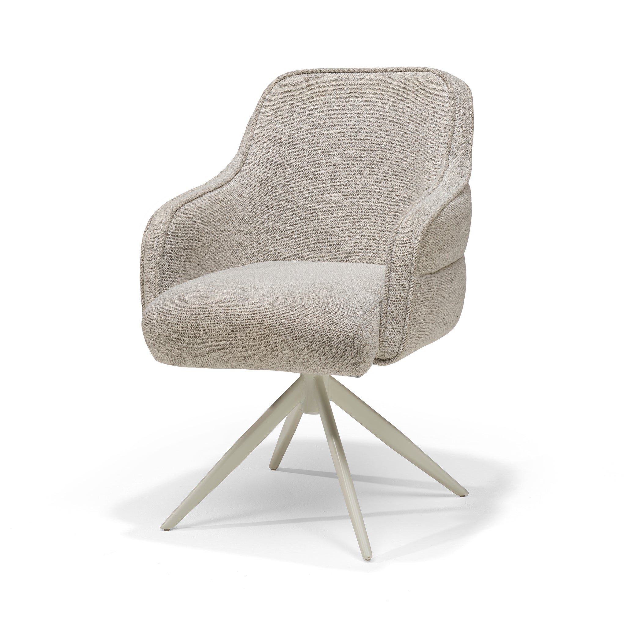 Atlanta armstoel, stof Alpine #01 naturel - 360° draaibaar frame, beige P03