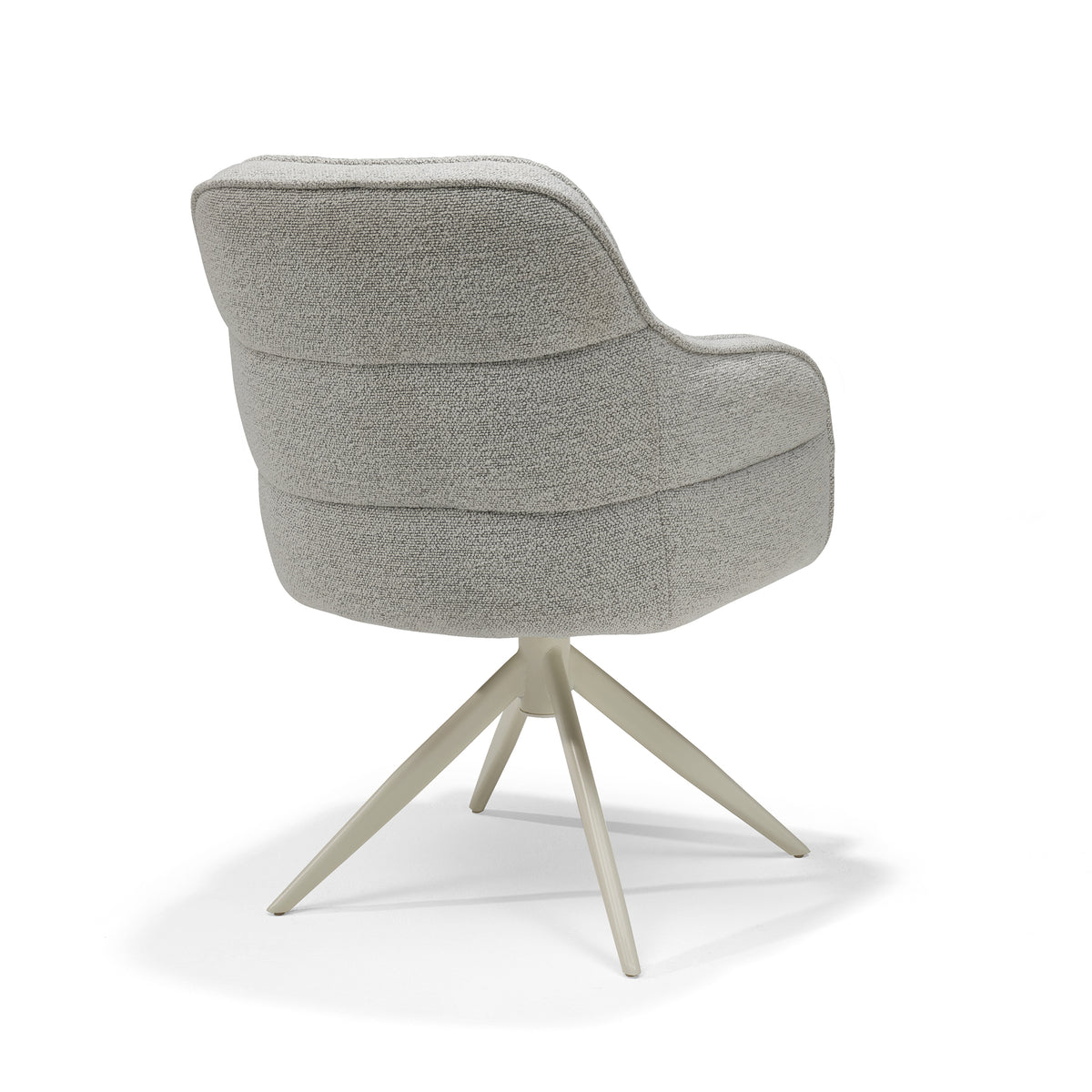 Eetkamerstoel Atlanta armstoel Stof Alpine #149 Staal - 360° draaibaar frame Beige P03