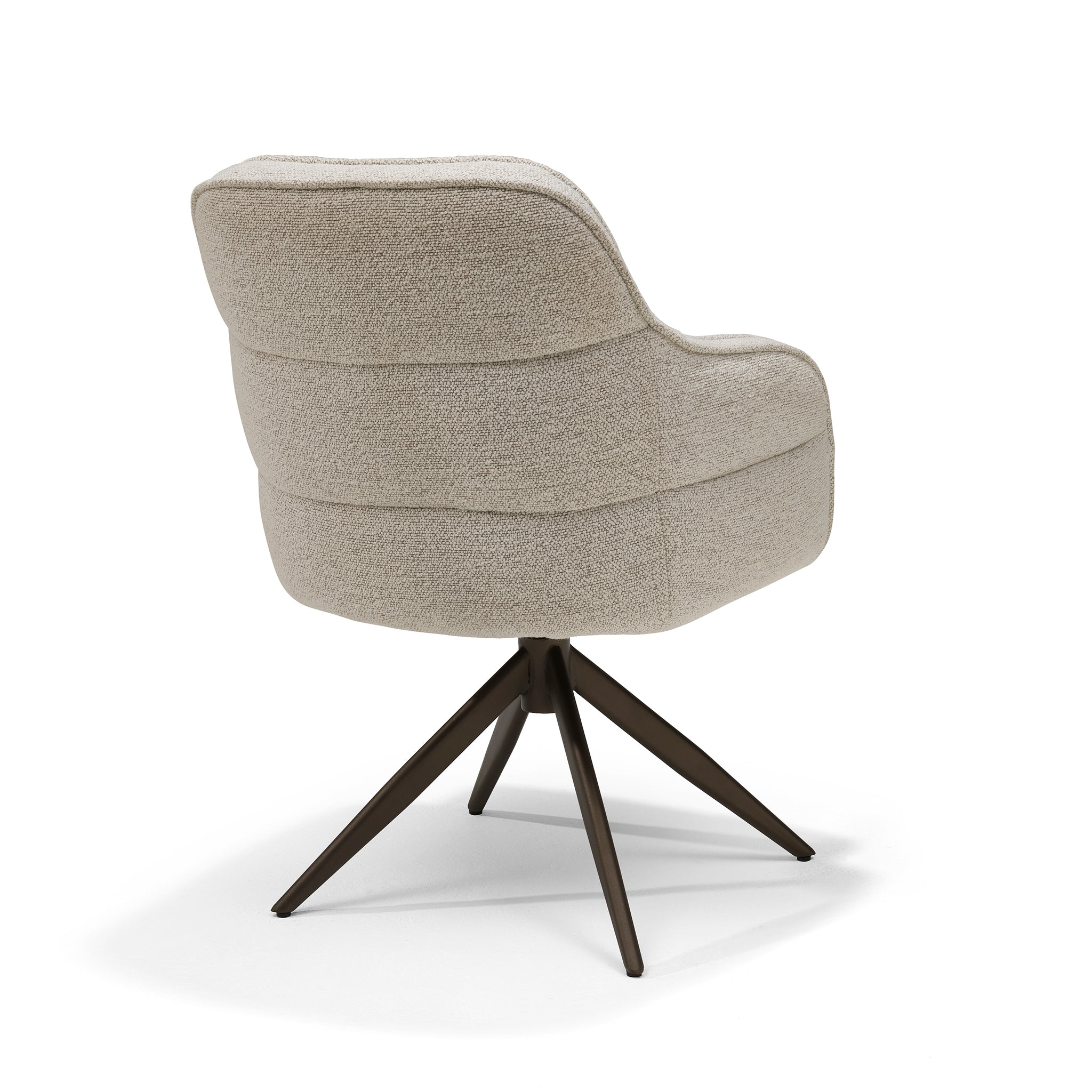 Atlanta armstoel stof Alpine #01 naturel - 360° draaibaar, frame zwart P03