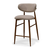 Dalton barkruk Soft Vibe #21 Taupe - metalen frame notenkleur