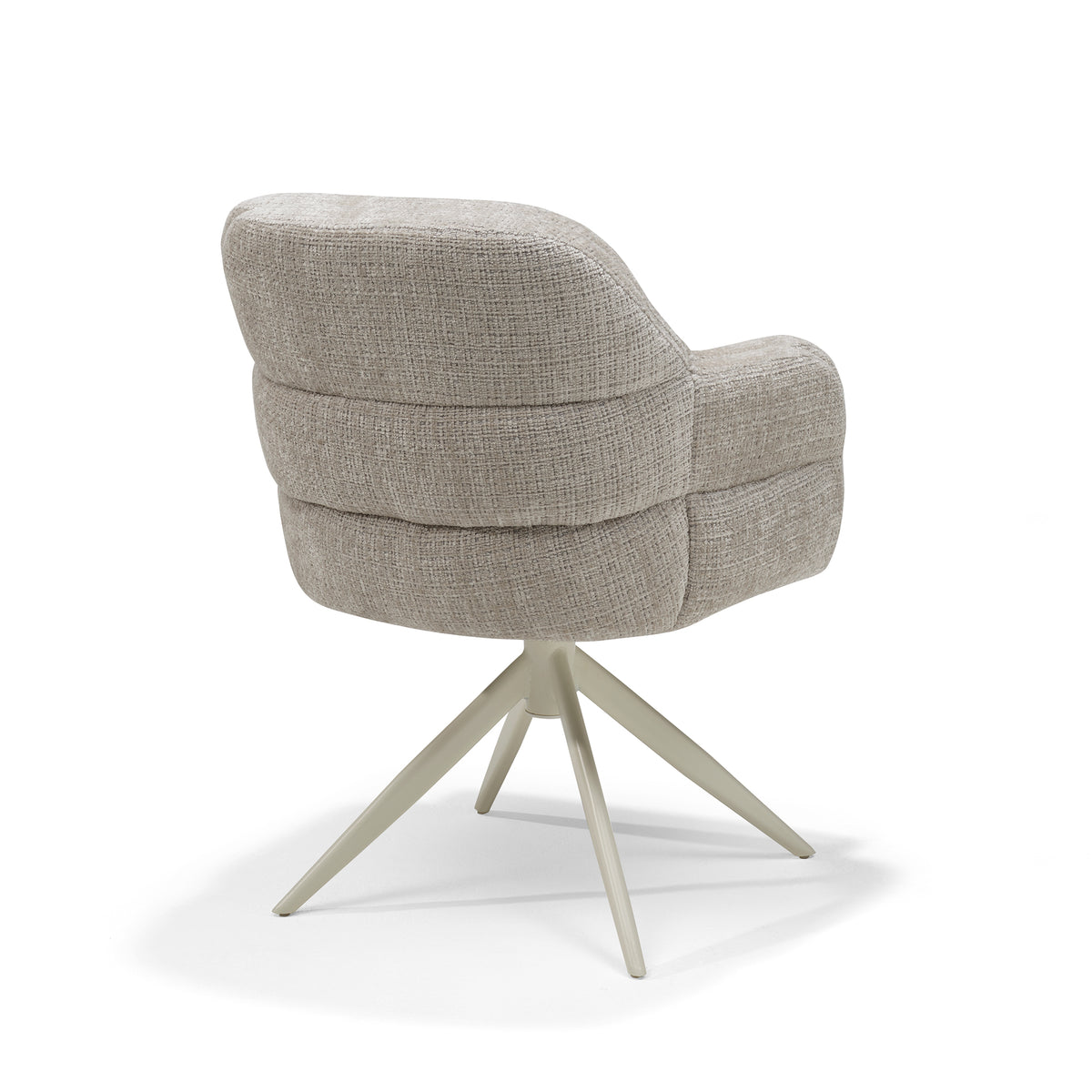 Eetkamerstoel Austin armstoel Stof Cremona #04 Naturel - 360° draaibaar onderstel beige P03