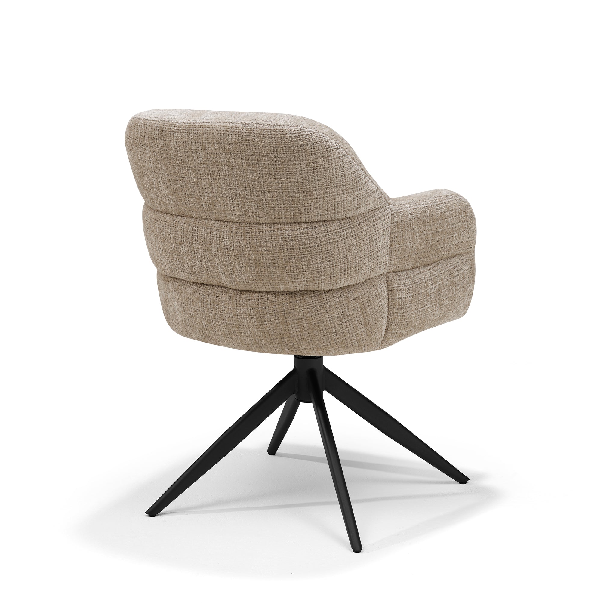 Austin armstoel stof Cremona #14 beige - 360° draaibaar, frame zwart P03
