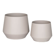 Trofa Flowerpot - Bloempot, staal, zandkleurig, set van 2
