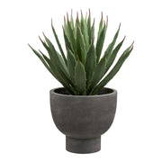 Agaveplant - met pot, kunstplant, groen/grijs, H:41 cm