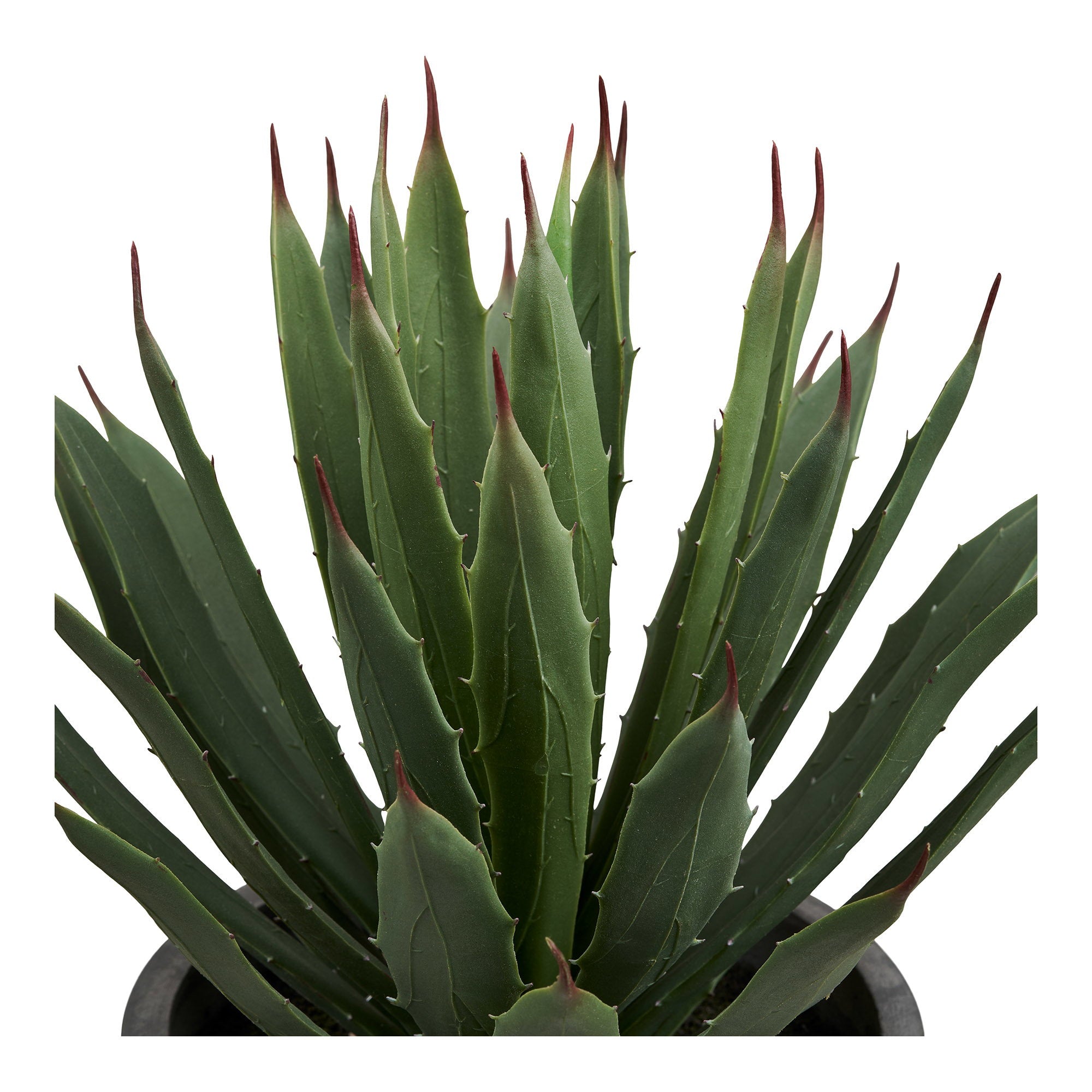 Agaveplant - met pot, kunstplant, groen/grijs, H:41 cm