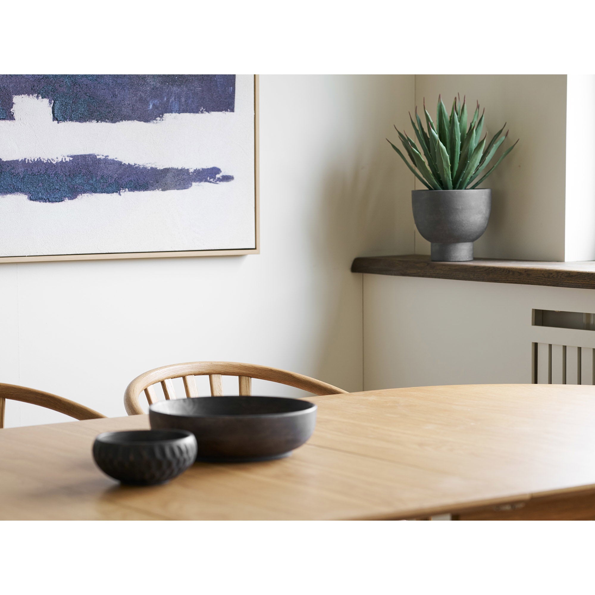 Agaveplant - met pot, kunstplant, groen/grijs, H:41 cm
